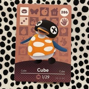 Genuine ACNH Cube amiibo card